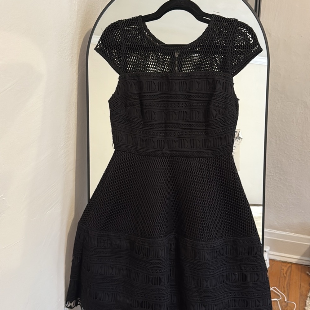 NWT Nicole Miller Black Lace Dress